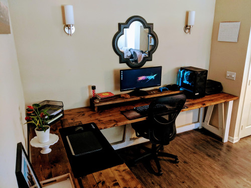 Work and play...custom built desk and PC by yours w8epwr3k93u01